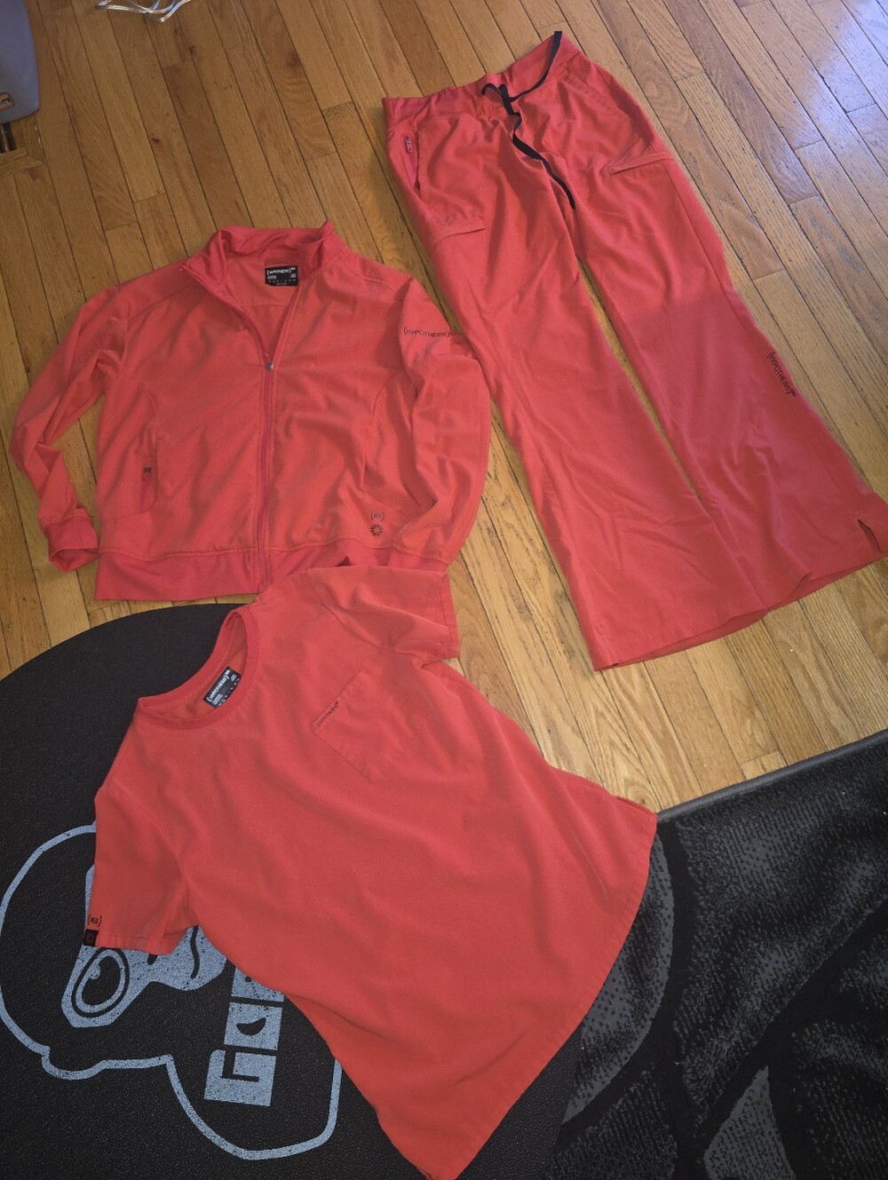 Hypothesis RED Flare Scrub Set SMALL jacket Top Pants